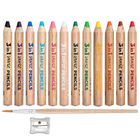 Large size 3 in 1 woody wax crayons packet set