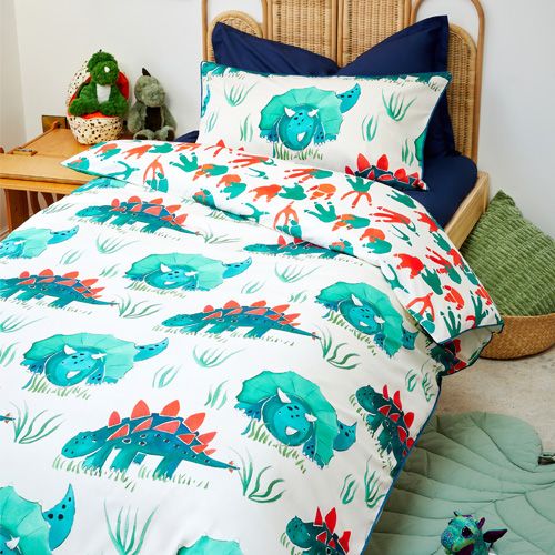 Dinosaur Footprints reversible bedding set