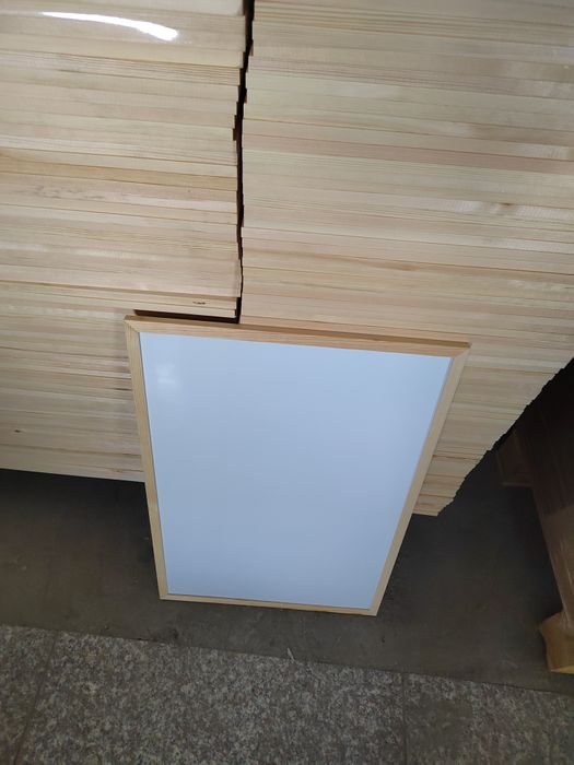 Magnetic white board with wood frame