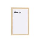 White board with wood frame