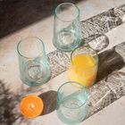 Handblown Clear Recycled Glass Tumblers