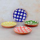 Handpainted Moroccan Check Pattern Plates