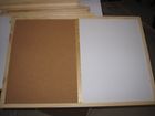 Combined board(Half Cork+Half white) with wood frame
