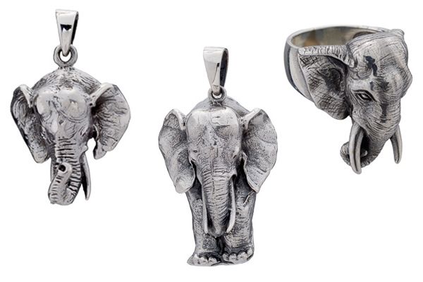 Lavish Silver Elephants & Gothic
