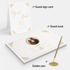 Customizable Hardcover Wedding Guest Book