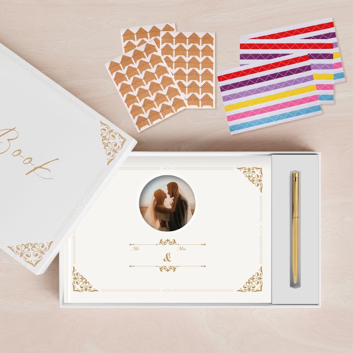 Customizable Hardcover Wedding Guest Book