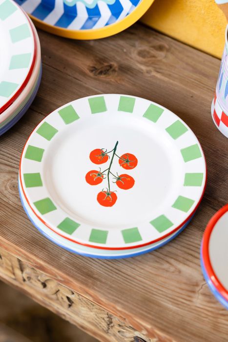 Tomato Enamel Plate