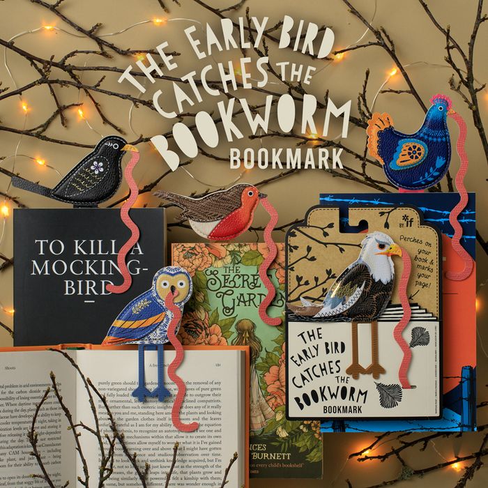 The Early Bird Catches the Bookworm Bookmark