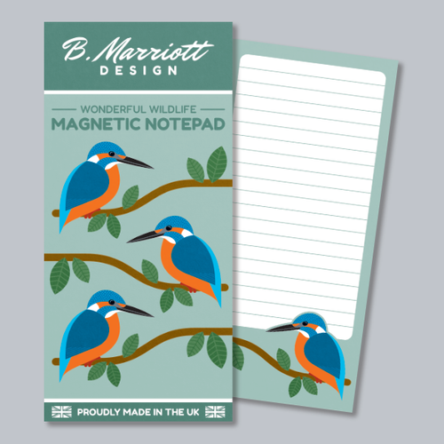 Kingfishers Perching Magnetic Notepad