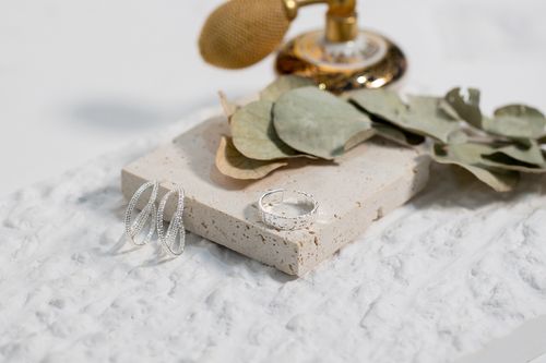 Silver Earrings & Ring