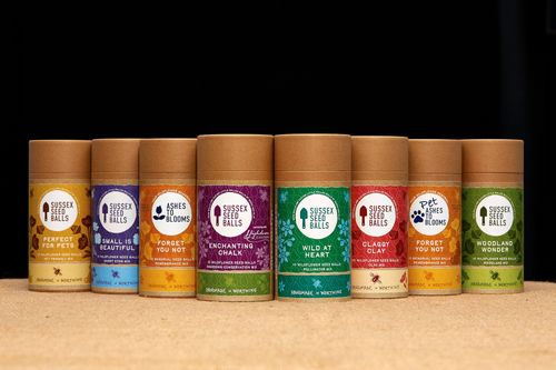 Wildflower seed ball gift tubes