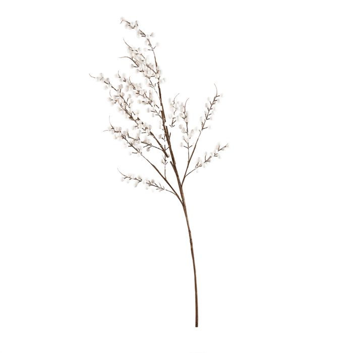 100cm White Berry Branch with Lights