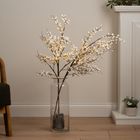 100cm White Berry Branch with Lights