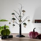 10pc Green Tone Hanging Toadstools with black twig tree
