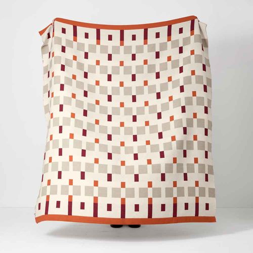 Checkmate Large Recycled Cotton Blend Throw