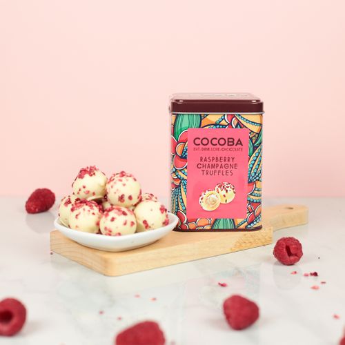 Raspberry & Champagne Truffles Gift Tin