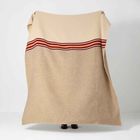Ian Mankin Fraisier Stripe Recycled Cotton Blend Throw