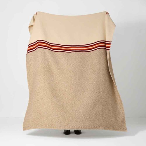 Ian Mankin Fraisier Stripe Recycled Cotton Blend Throw