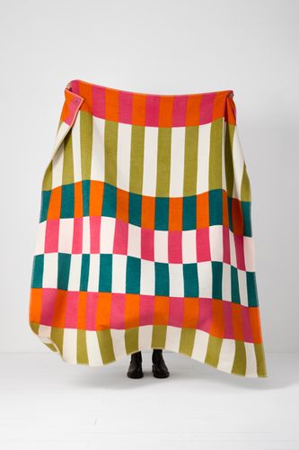 Northern Woven Building Blocks Large Recycled Cotton Blend Throw