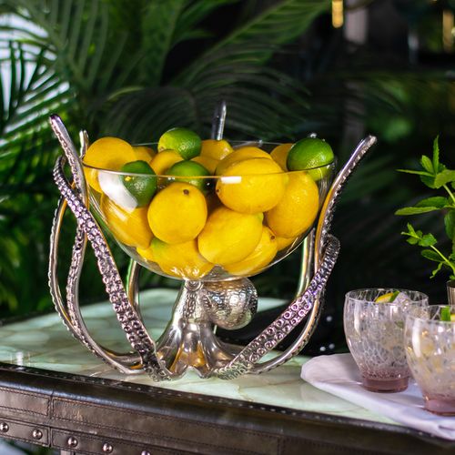 Octopus Stand & Glass Bowl