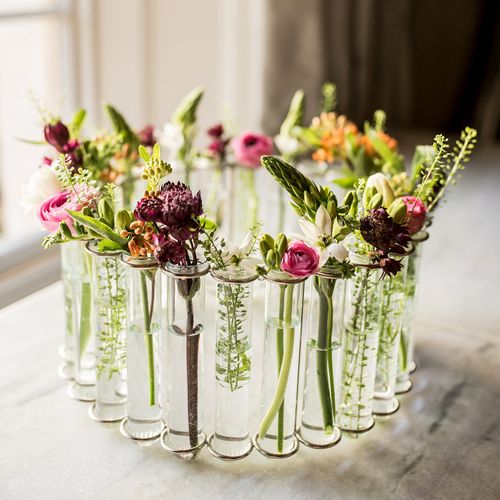 Circular Test Tube Table Vase