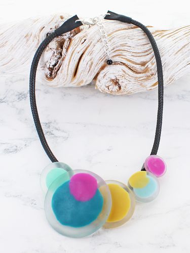 Multicoloured Resin Necklace
