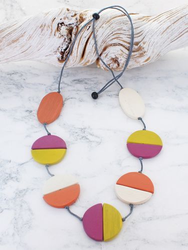 Multicolour Wooden Necklace