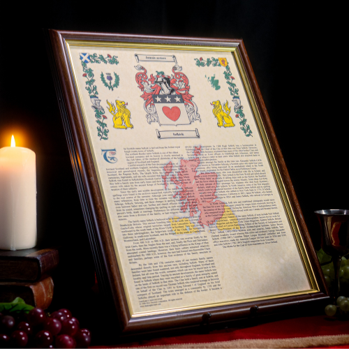 Personalized Surname History Print