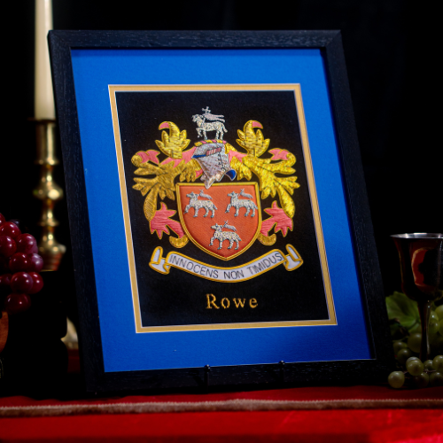 Hand-Stitched Heraldic Embroidery