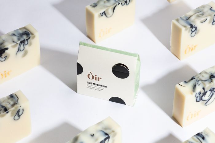 Peppermint, lavender, patchouli, tea tree hand & body soap