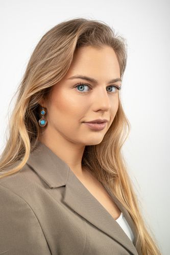 925 Sterling silver errings with Opal