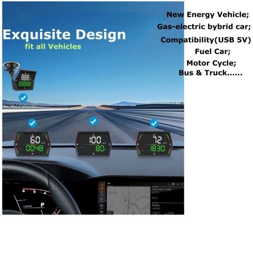 GPS+Beidou Head Up Display real-time dashboard