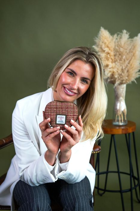 Harris Tweed Heart Purse