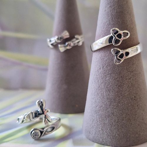 Glenna Sterling Silver Adjustable Rings