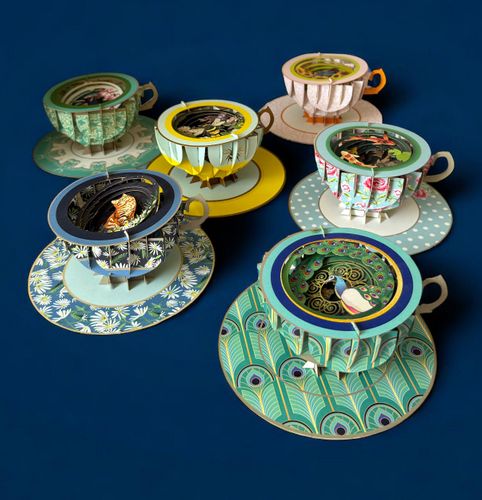 A cup of tea pop up card