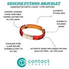 Python Leather Bracelet - CITES Certified Exotic Snake Cuff - Local Shipping No Import Tax