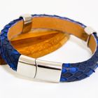 Python Leather Bracelet - CITES Certified Exotic Snake Cuff - Local Shipping No Import Tax