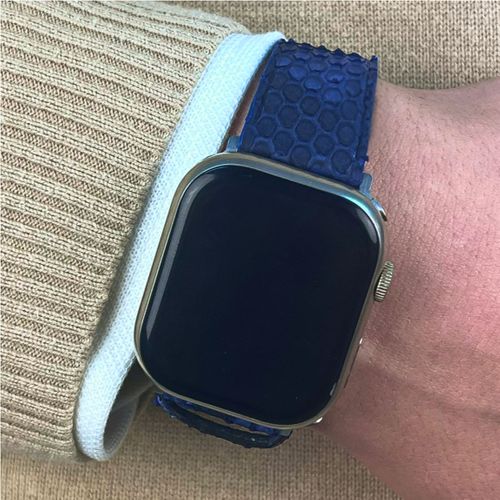 Premium Python Leather Apple Watch Band - Genuine Exotic Snake Skin Strap - Universal Model Compatibility - Local Delivery