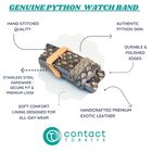 Premium Python Leather Apple Watch Band - Genuine Exotic Snake Skin Strap - Universal Model Compatibility - Local Delivery