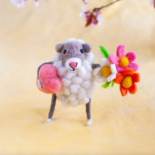 Heart and Flowers Sheep