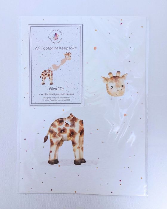 Animal Handprint/Footprint Keepsake Print - A4