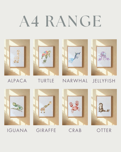 Animal Handprint/Footprint Keepsake Print - A4