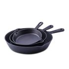cast iron 3pc fry pan set