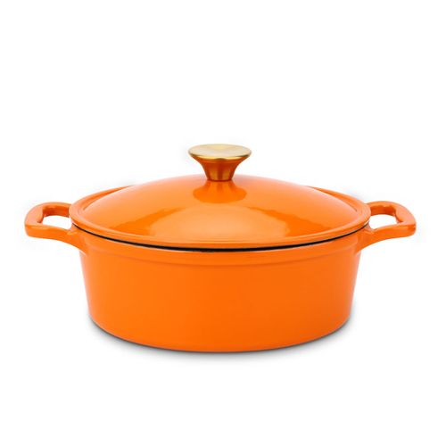 Cast iron 23cm covered oval casserole