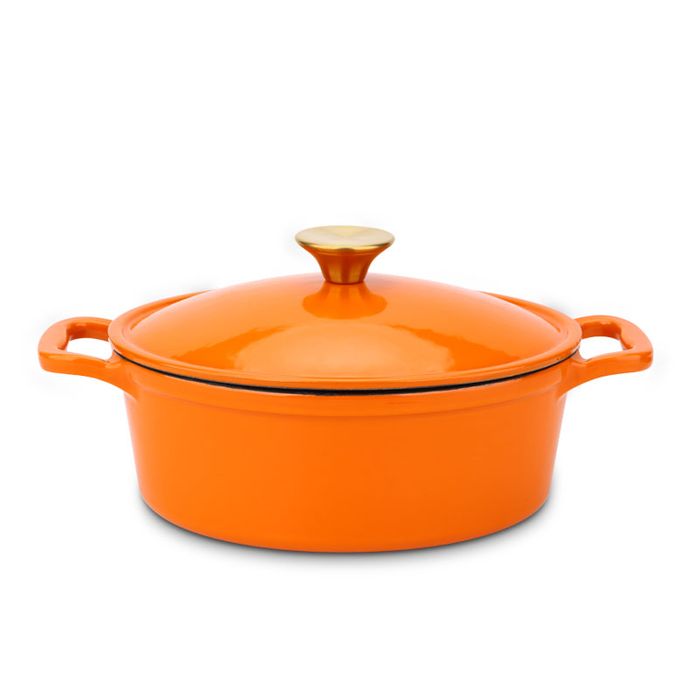 Cast iron 23cm covered oval casserole