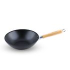 Carbon steel 28cm open stir fry pan