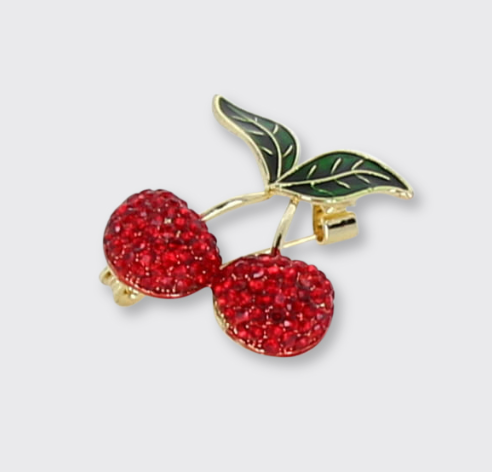 Cherry Red Brooch