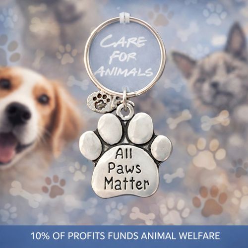 All Paws Matter Pawprint Keychain