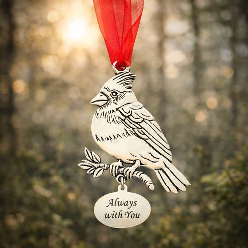 Cardinal Every Day Ornament on Ribbon