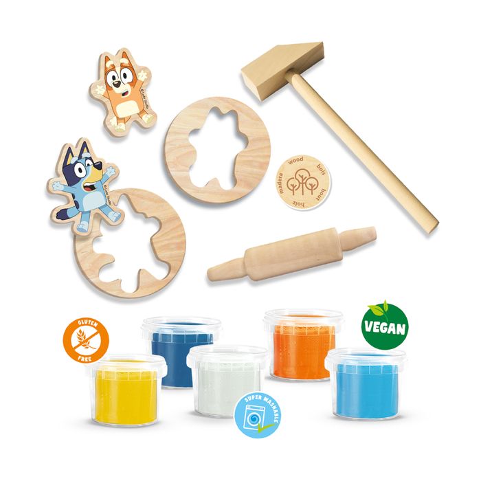 Bluey - Dough mega set 5 x 90 g with tools